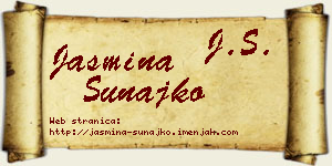 Jasmina Sunajko vizit kartica